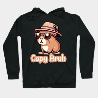 Capy Bruh Funny Capybara Kawaii Rodent Animal Hoodie